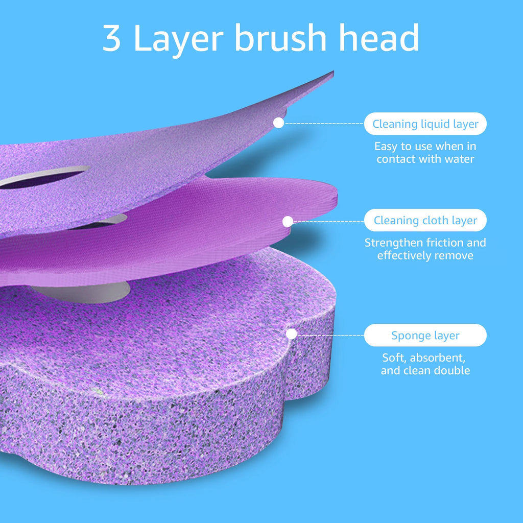 Toilet Brush and Holder Set with Disposable Refills