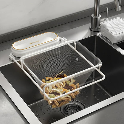 Food Grade PP Sink Strainer Basket Rack With Foldable Space Saving Design