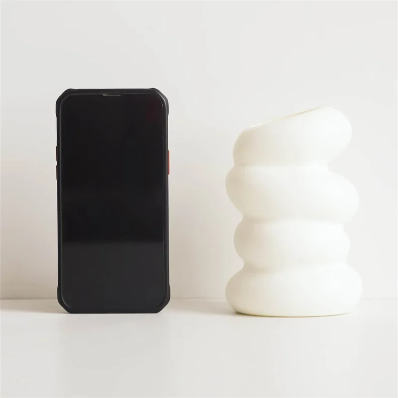 Plastic Spiral White Vase Nordic Flower Arrangement Container