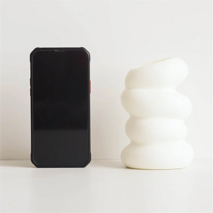 Plastic Spiral White Vase Nordic Flower Arrangement Container