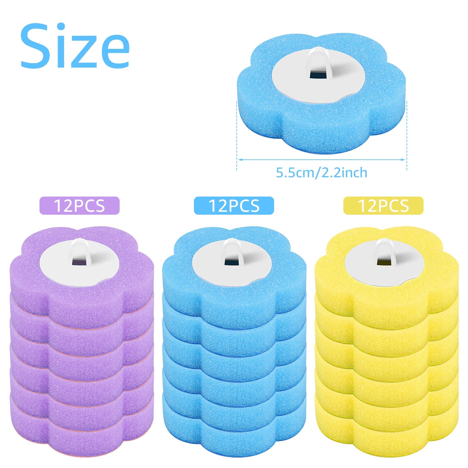 Toilet Brush and Holder Set with Disposable Refills