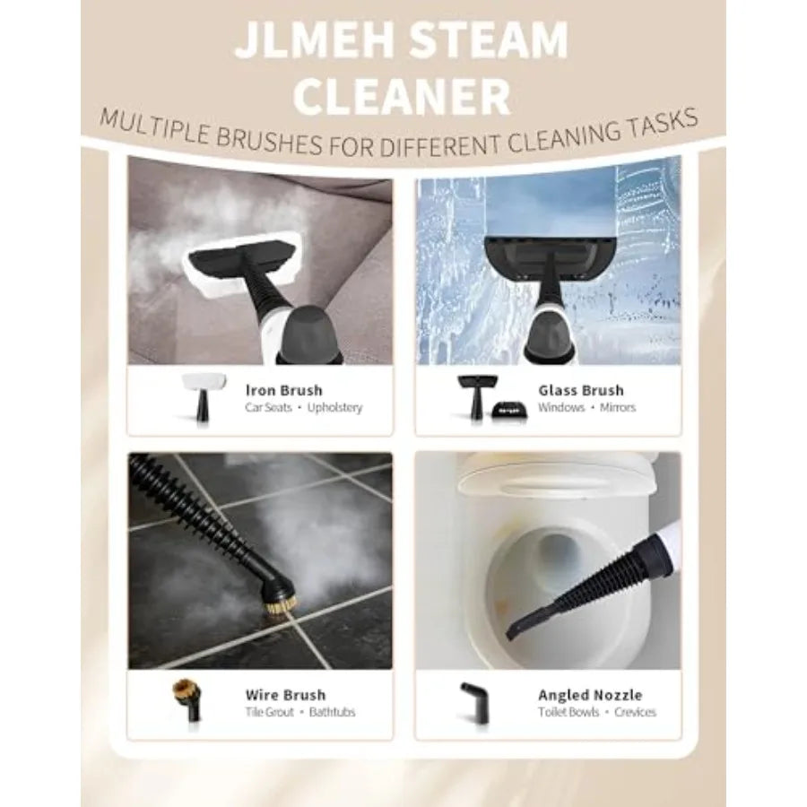Pressurized Handheld Steam Cleaner for home with 12pcs Accessories